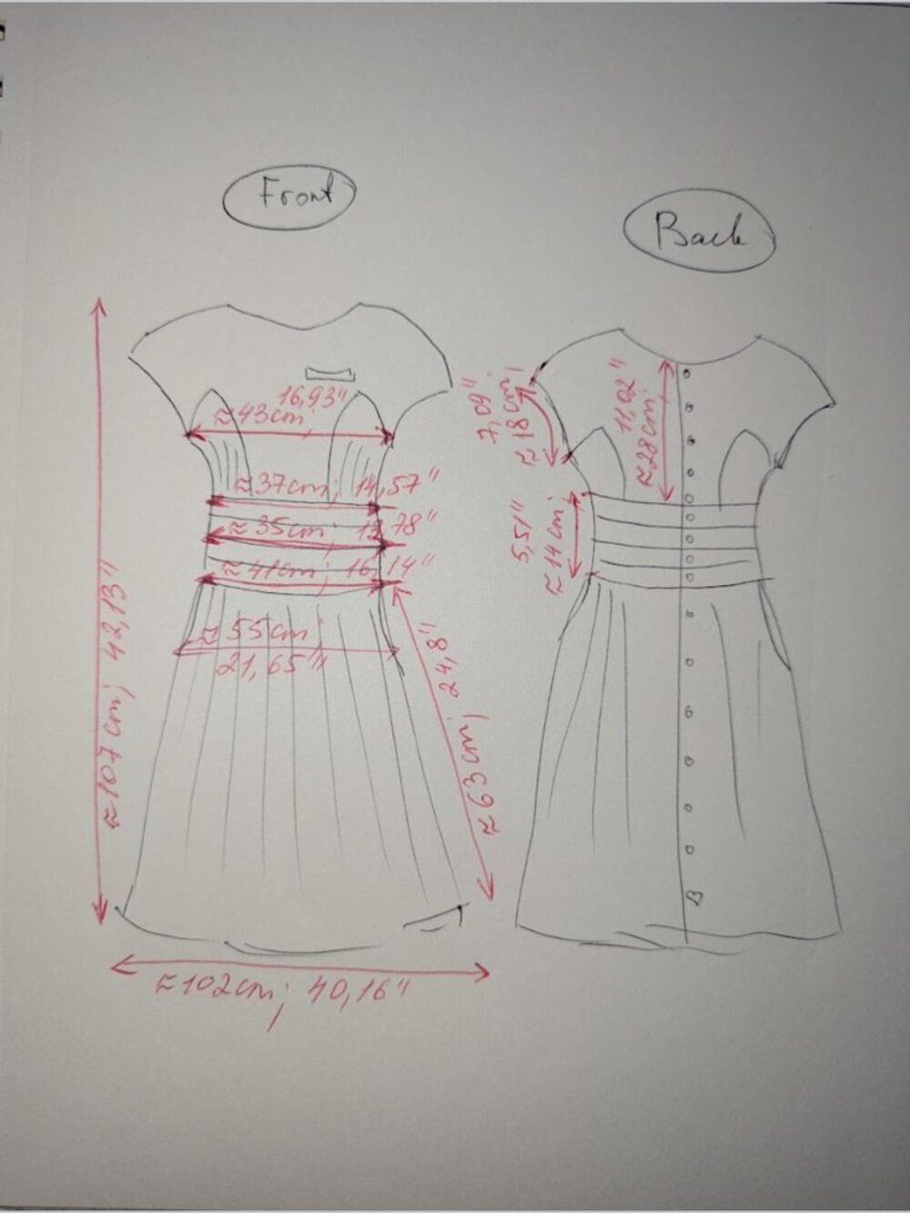 Vintage Brunch Floral Cotton Poplin Dress Full Button Back Pockets Lined - Picture 16 of 16